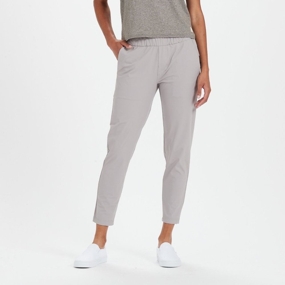 Vuori Miles Mid Rise Elastic Waist Straight Fit Ankle Pants Grey Size M